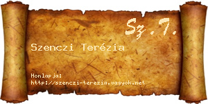 Szenczi Terézia névjegykártya